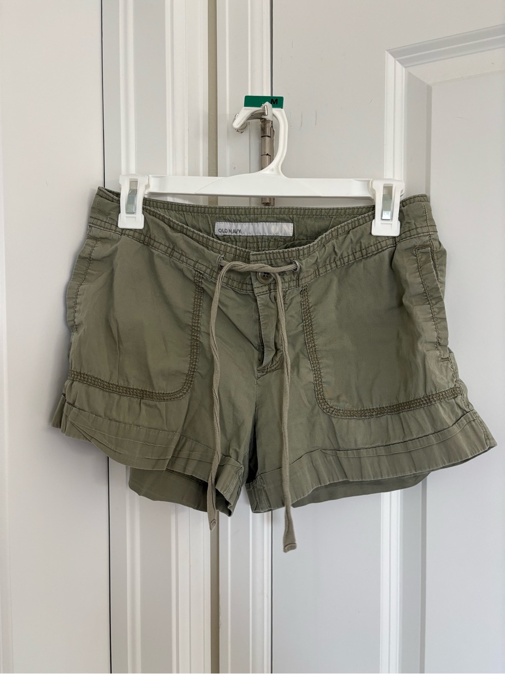 Old Navy Olive Utility Drawstring Cargo Shorts